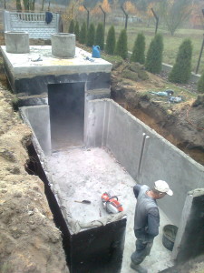szamba betonowe mława podczas montażu