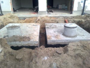 szamba betonowe ostrów mazowiecka podczas montażu