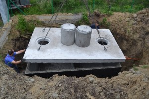 szamba betonowe sierpc podczas montażu