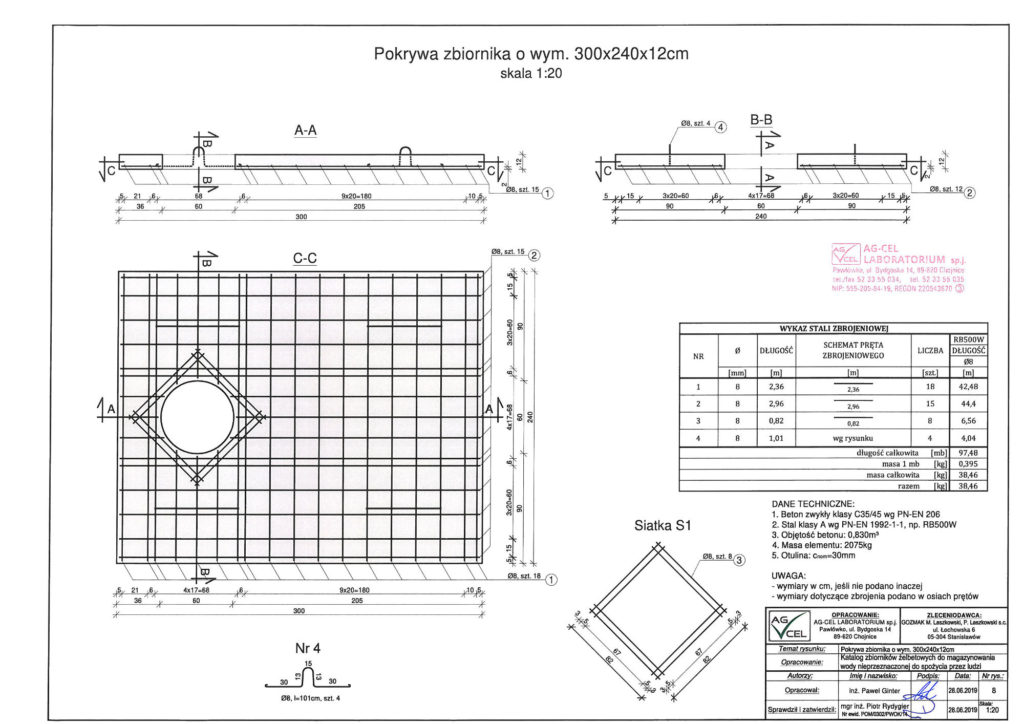 płyta najazdowa do szamba 10m