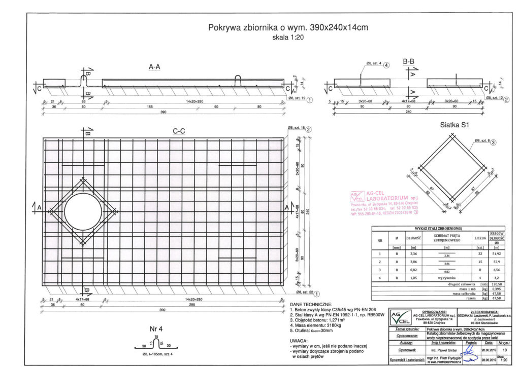 płyta najazdowa do szamba 12m