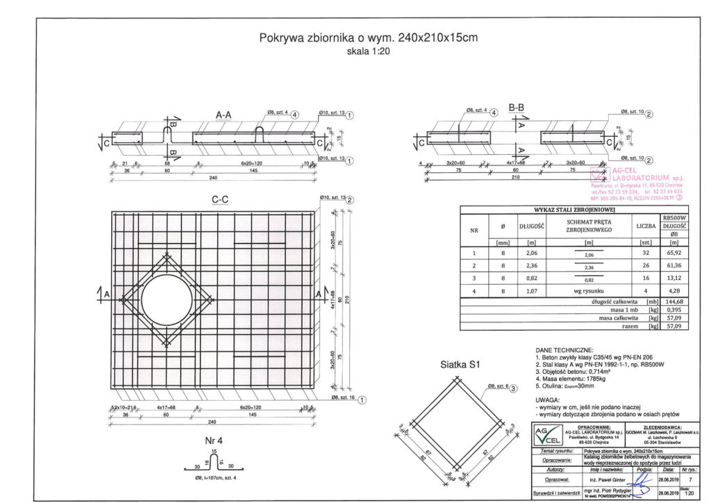 płyta najazdowa wzmocniona do szamba 5m